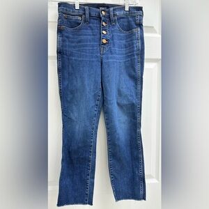 J. Crew Blue High-Rise Flare Crop Jeans Flared leg Style J9755 Size 27